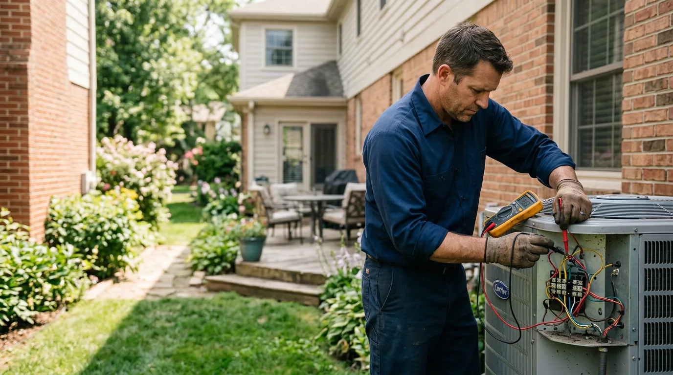 HVAC technician working near Blackstone, MA
